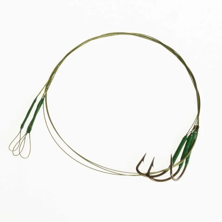 Bas de ligne acier carnassier x-line hameçon simple 7kg (x3)