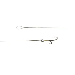Bas de ligne acier monté carnassier cannelle multiflex 40 cm+ hameçon double ryder (x3)