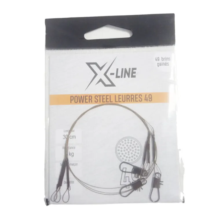 Bas de Ligne Acier X-Line Power Steel 49 Brins (x3)
