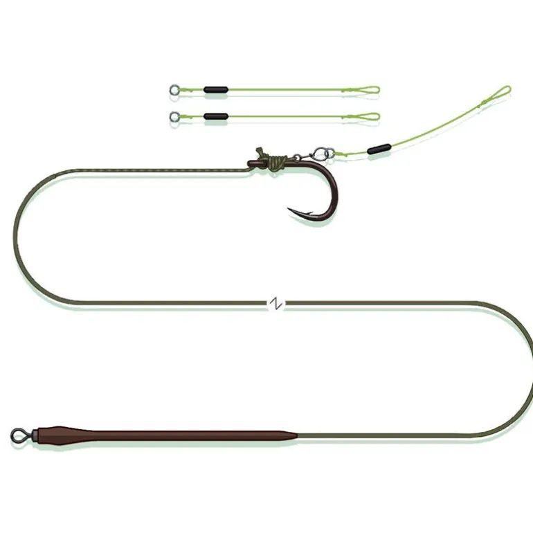 Bas de Ligne Madcat Quick Change Pellet Rig 60cm 0.75mm/1.20mm 61kg n°2/0