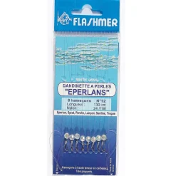 Bas de ligne mer flashmer dandinette a perles eperlans