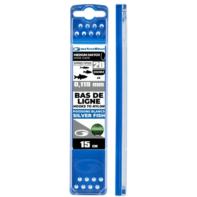 Bas de Ligne Montés Compétition GARBOLINO Medium Wide Gape