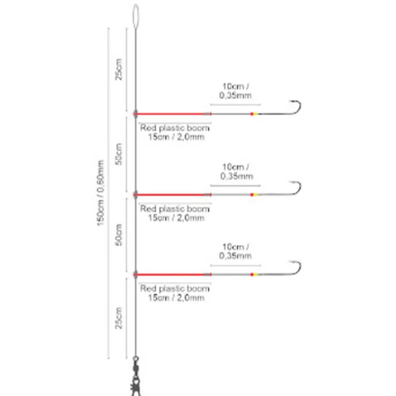 Bas de Ligne SPRO Salt Rig Plastic Boom
