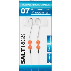 Bas de Ligne SPRO Salt Rig Polyball Fluoro Orange 1/0
