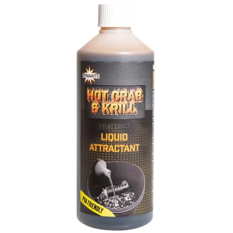 Booster Dynamite Baits Hot Crab et Krill liquid Attractant 500ml