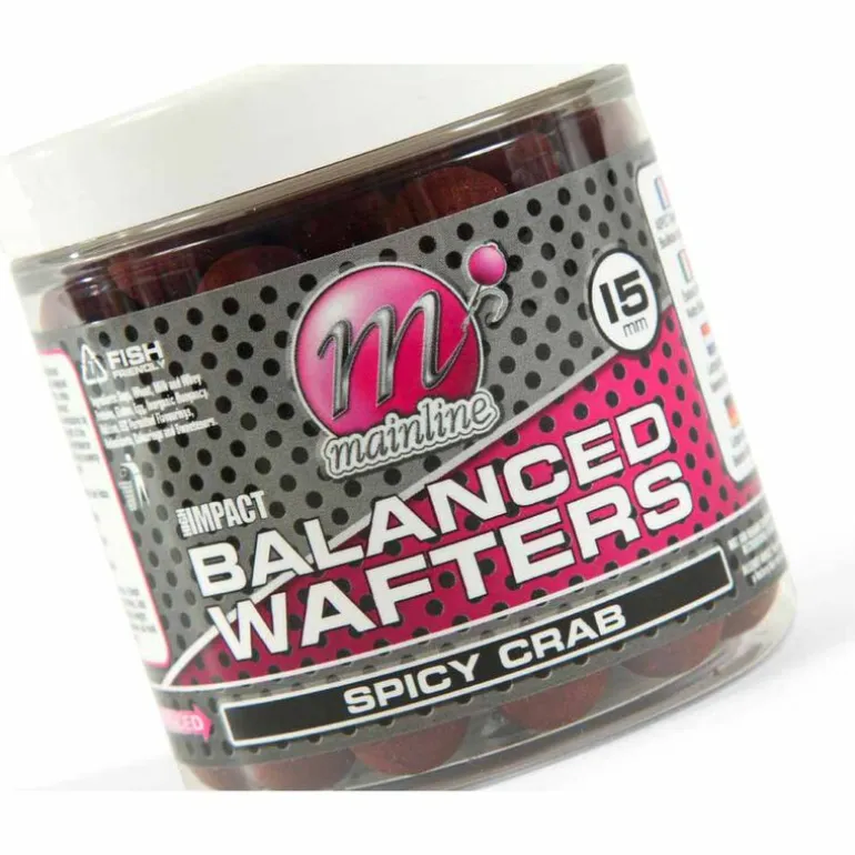 Bouillettes équilibrées carpe mainline high impact balanced wafters spicy crab