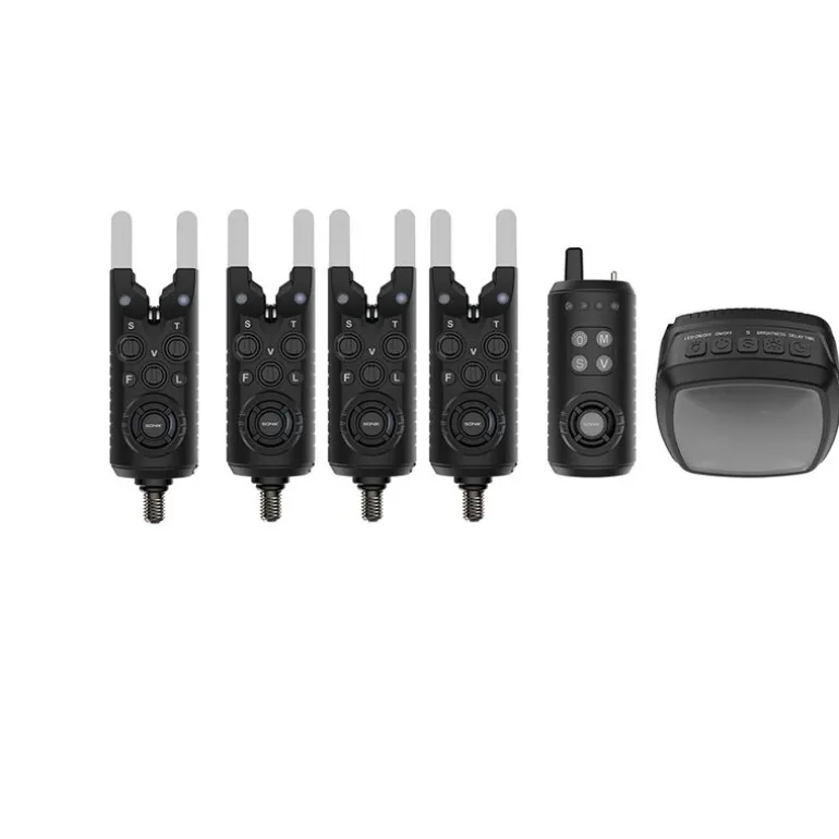 Coffret 4 détecteurs + 1 centrale + 1 lampe bivvy Sonik GIZMO2