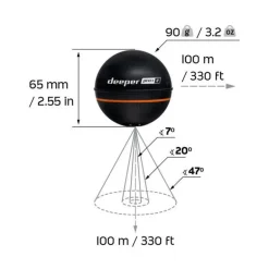 DEEPER PRO+ V2, sondeur sans fil avec GPS génération 2
