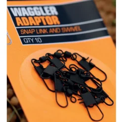 Emerillons à agrafe coup guru waggler adaptors (x10)