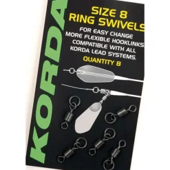 Emerillons baril carpe korda ring swivel 8