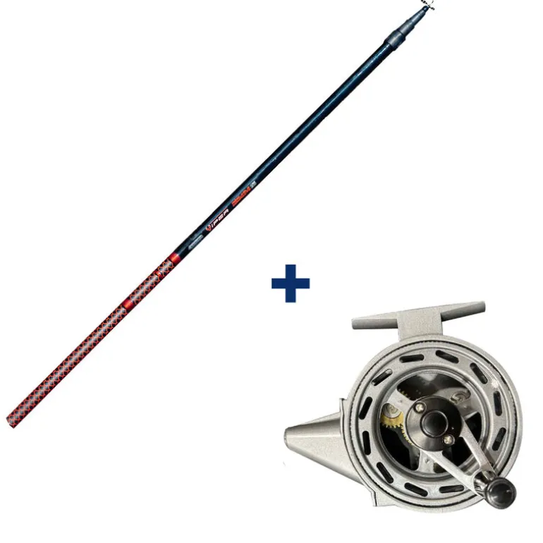 Ensemble Garbolino Canne Téléréglable 4m80 + Moulinet Capoté