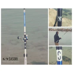 Ensemble Surfcasting canne télescopique 4m20 + moulinet 5000
