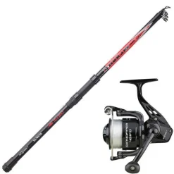 Ensemble Télescopique Sunset Malo SW 2.40m, 100-200g + Moulinet Sunhopper Swf 5000 Fd