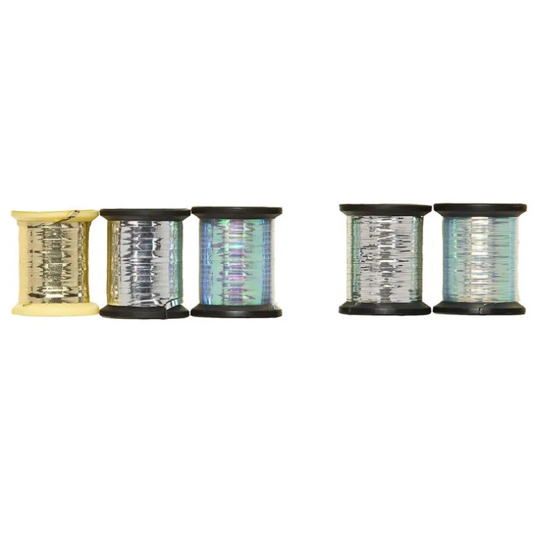 Fly tying tinsel medium double face argent or