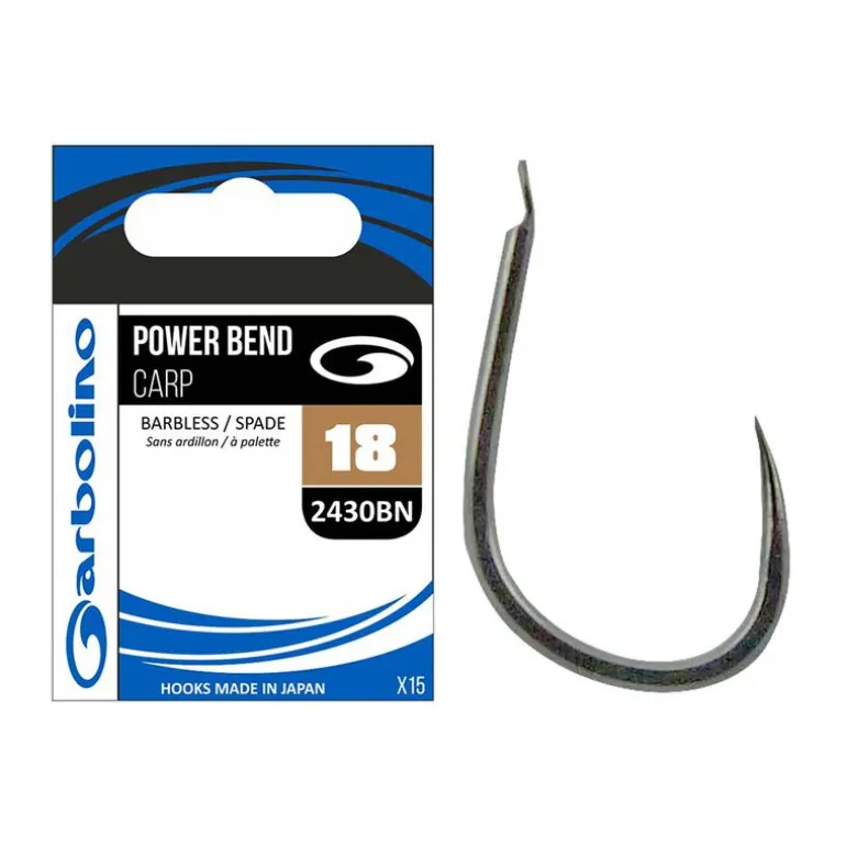 Hameçon non monté Garbolino Power Bend Carp (x15)