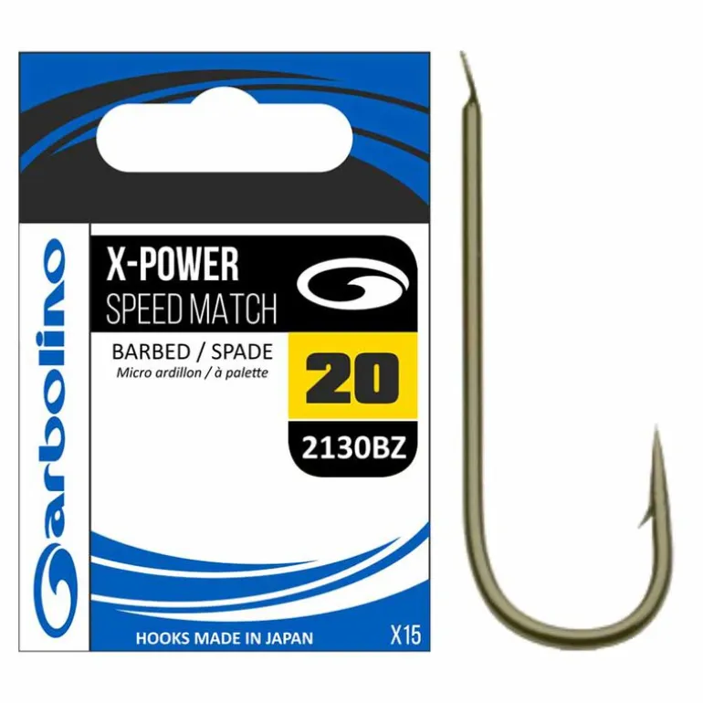 Hameçons Garbolino Non Montés X-Power Speed Match 2130Bz (x15)