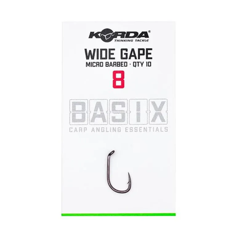 Hameçons korda basix wide gape (x10)