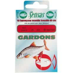 Hameçons montés coup sensas gardons 40cm (x10)
