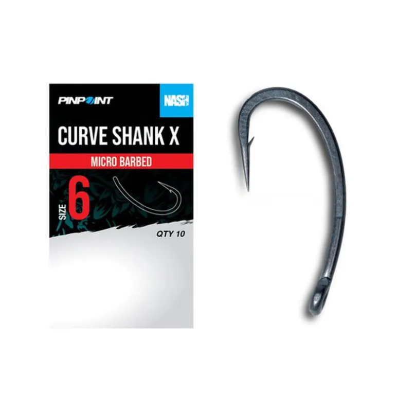 Hameçons Nash Curve Shank X Micro Barbed - Gamme Pinpoint