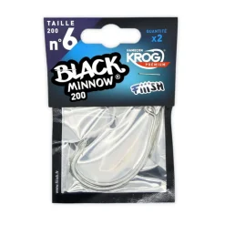 Hameçons texan fiiish krog premium vmc black minnow 200 (x2)