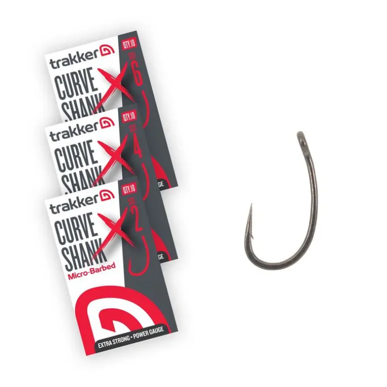 Hameçons Trakker Curve Shank XS Hooks Micro Barbed x5