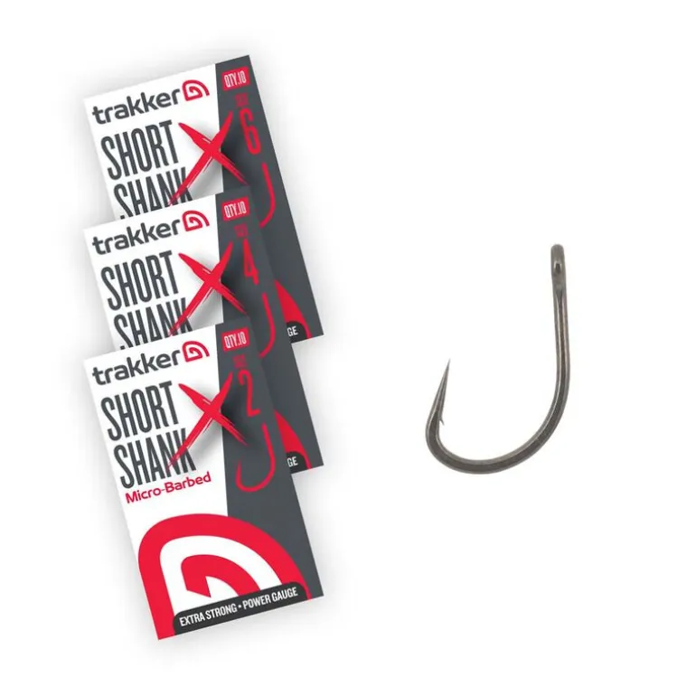 Hameçons Trakker Short Shank XS Hooks Micro Barbed x5