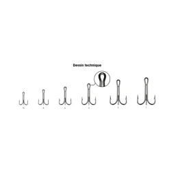 Hameçon triple carnassier vmc 9607 détachable (x10)