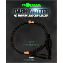 Leader korda dark matter leader 50cm qc hybrid clip