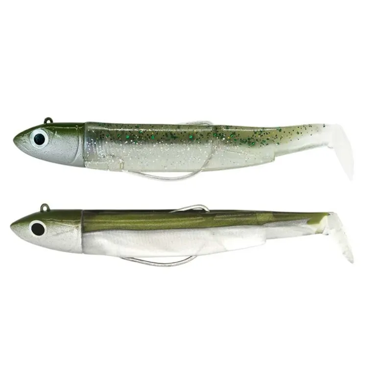 Leurre souple double combo black minnow offshore 9cm 10g