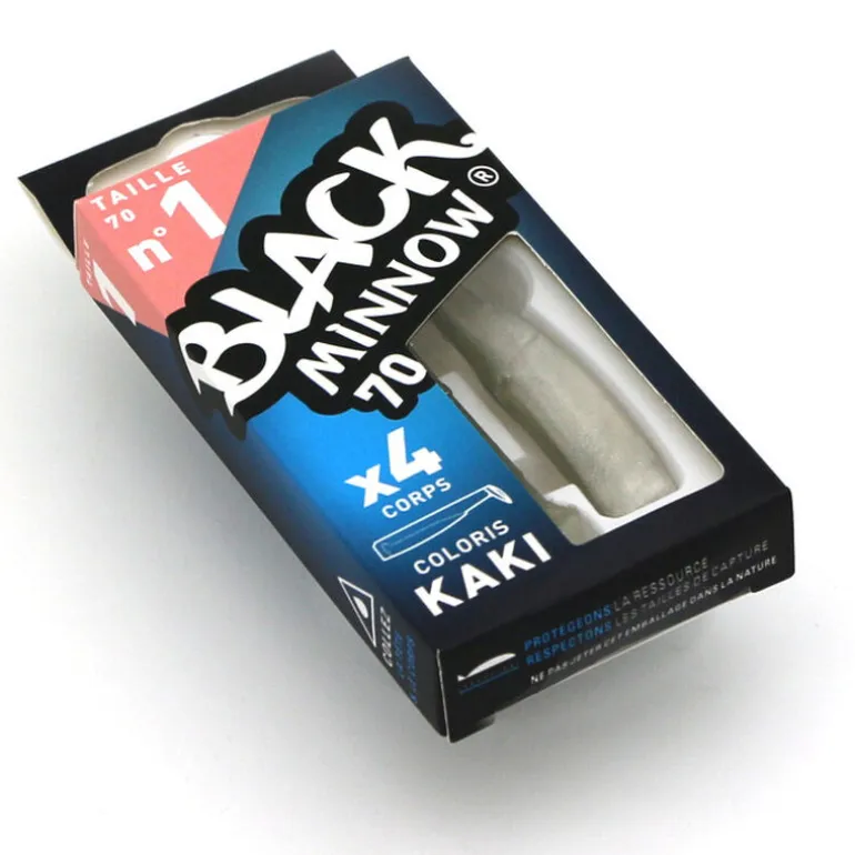 Leurre souple fiiish corps black minnow 70 7cm (x4)