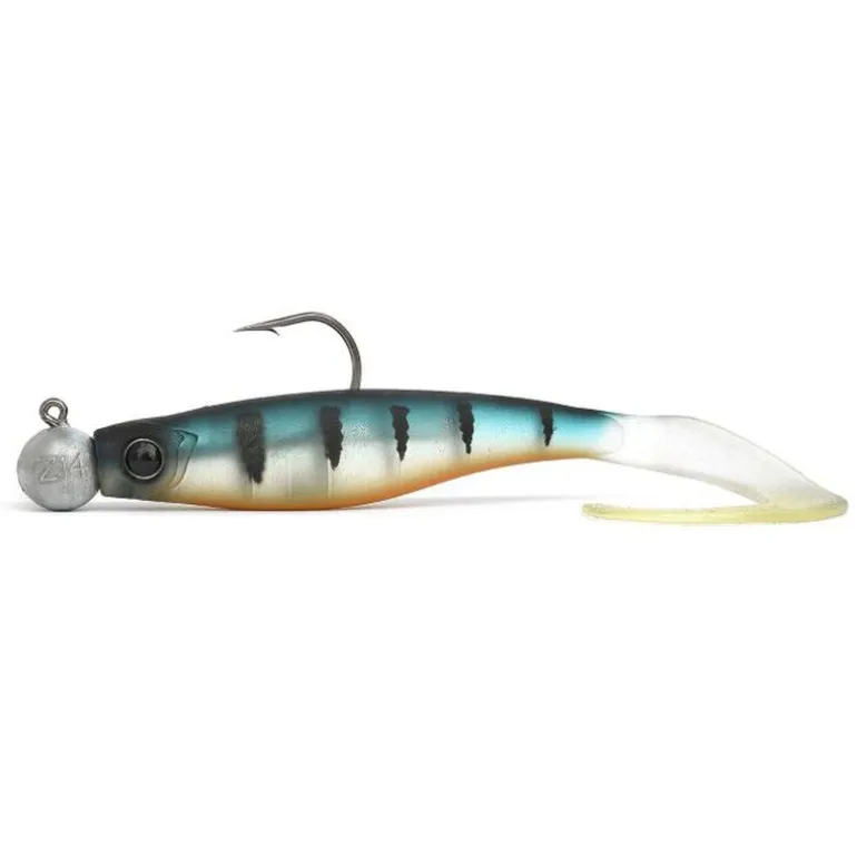 Leurre Souple Monté Grub Hyperlastics Curlyminn 15cm, Jighead 14g