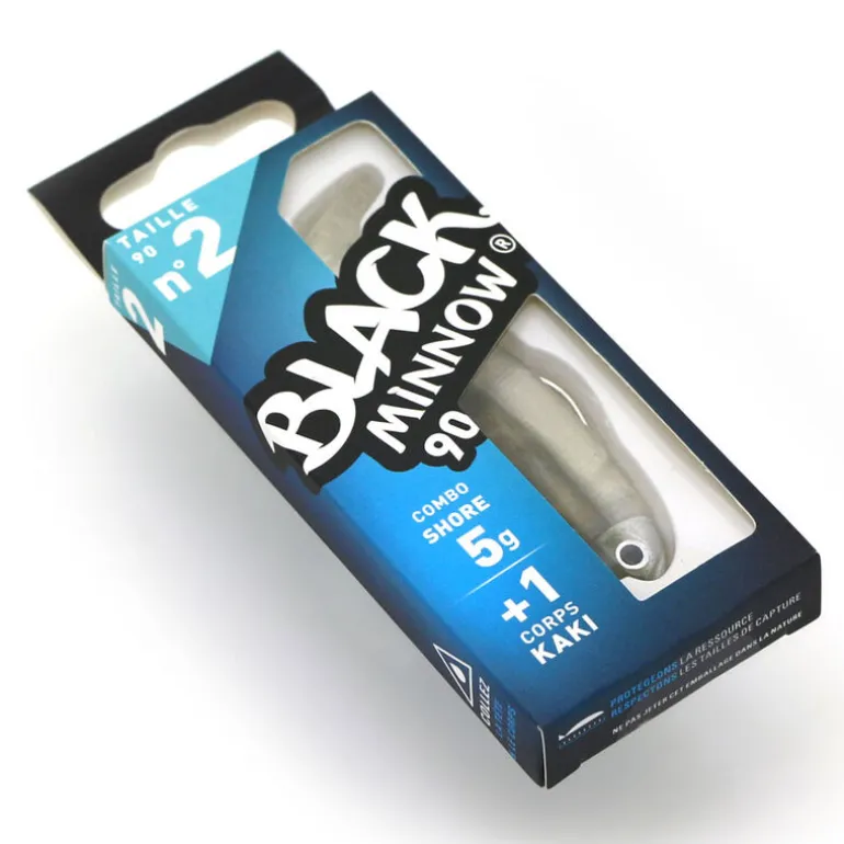 Leurre Souple Shad Fiiish Combo Black Minnow 90 Shore 9cm, 5g
