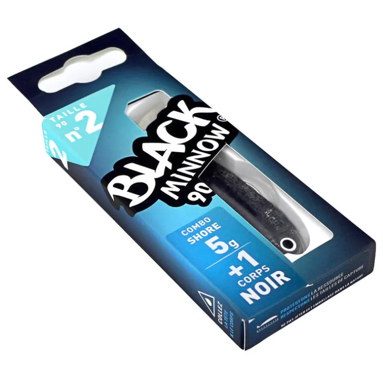 Leurre Souple Shad Fiiish Combo Black Minnow 90 Shore 9cm, 5g
