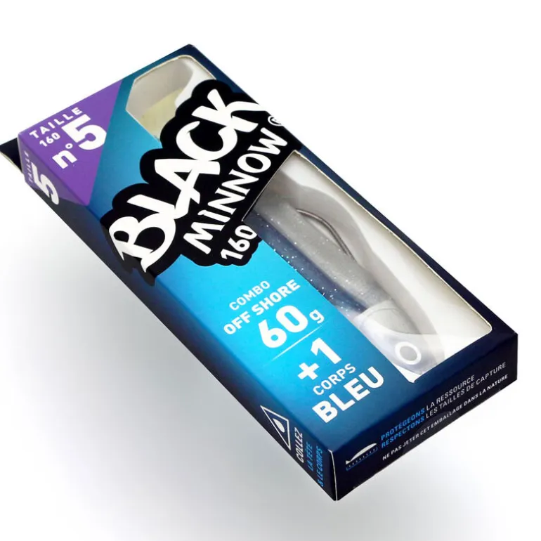 Leurre Souple Shad Fiiish Combo Black Minnow 160 Off Shore 16cm, 60g