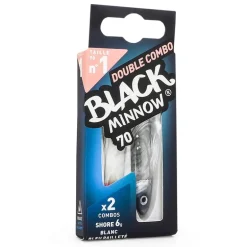 Leurre Souple Shad Fiiish Double Combo Black Minnow Off Shore 7cm, 6g + 3g