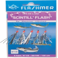 Leurre train de plumes mer flashmer scintil flash