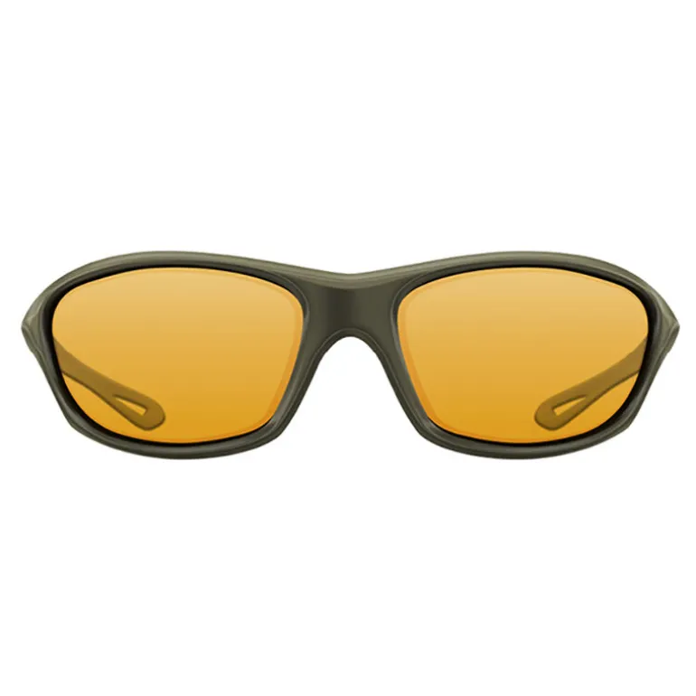 Lunettes polarisantes korda sunglasses wraps gloss olive / yellow lens
