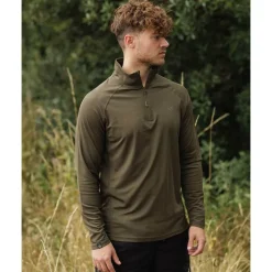 Maillot Korda a manche longue Kool UPF Zip Jersey Dark Olive