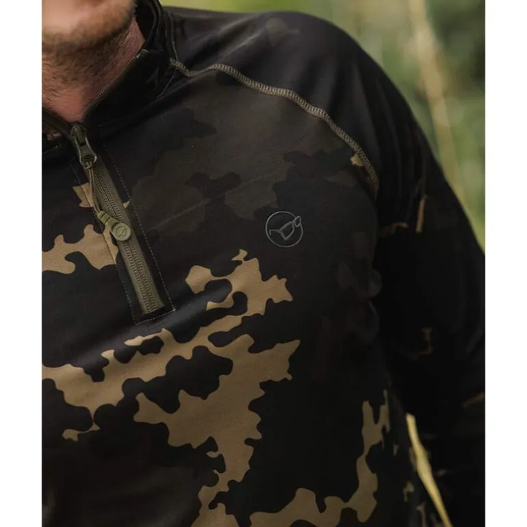 Maillot Korda a manche longue Kool UPF Zip Jersey Dark Camo