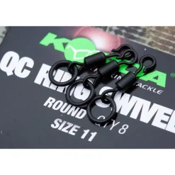 Émerillon rapide carpe korda quick change swivel loop fitting taille 11 (x8)