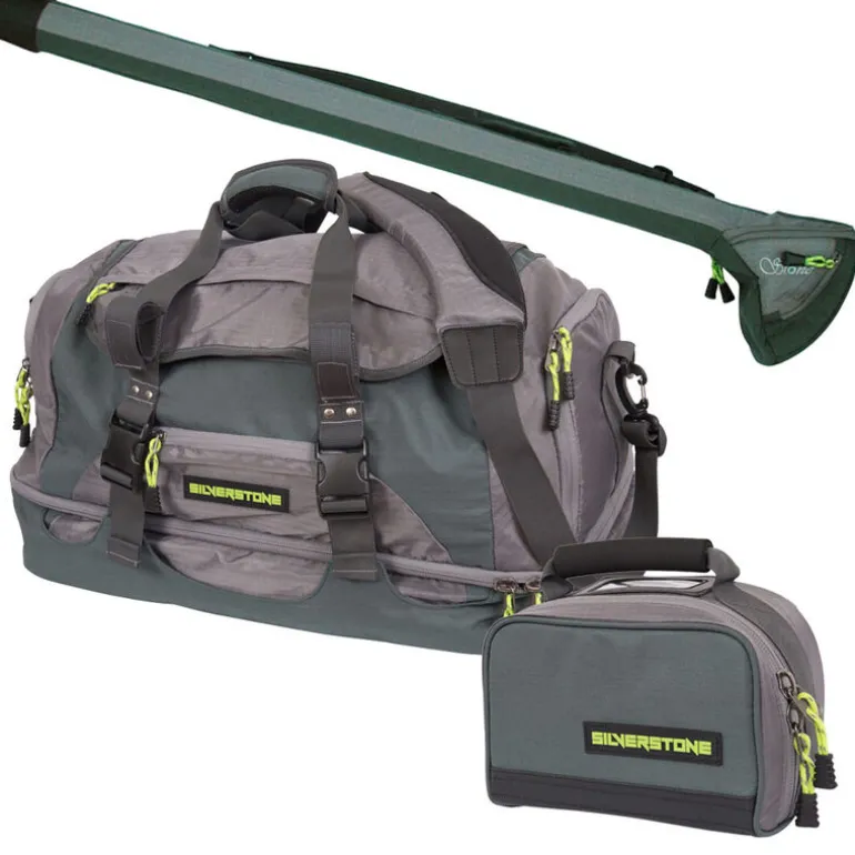 Pack bagages silverstone carryall + rod/reel tube + trio reel pouch