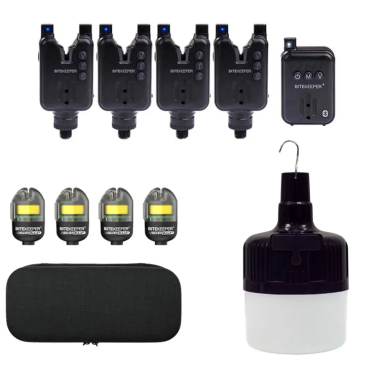 Pack Bite Keeper Pro 4+1 Black + Firefly Biwy Light + 4 Silver Bullet Bobbin