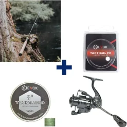 Pack Canne Evok Invictus Trout 2.19m, 5-14g + Moulinet Invictus Trout 1500Fd + Tresse + Fluorocarbone