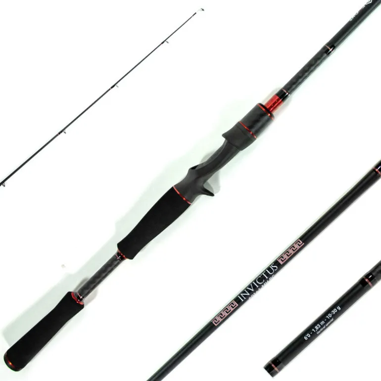 Pack Canne Evok Invictus V2 1.83m, 10-30g + Moulinet Invictus 150HL + Tresse + Fluorocarbone