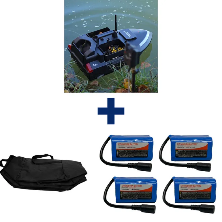 Pack Dark Water NG Boat + 4 Batterie 12000 mAh + SAC