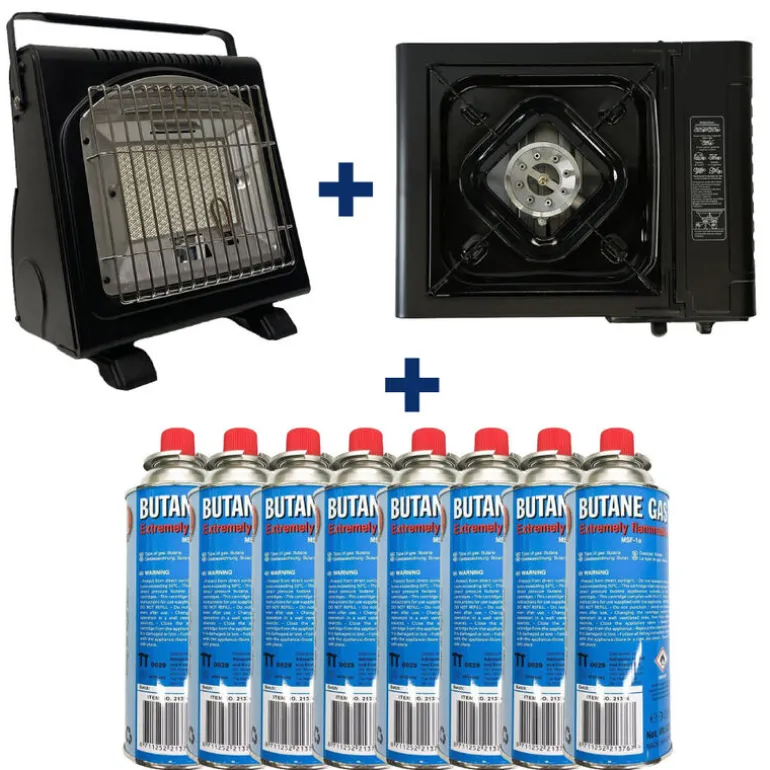 Pack Rechaud + Chauffage + 8 Cartouches de Gaz
