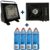 Pack Rechaud + Chauffage + 4 cartouches de gaz