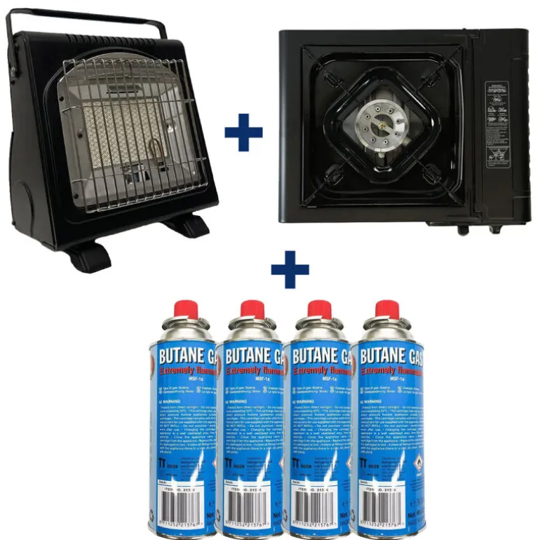 Pack Rechaud + Chauffage + 4 cartouches de gaz