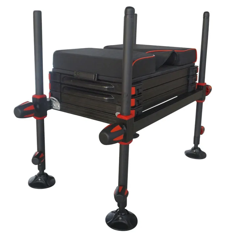 Pack station de pêche au coup team france s-lock match light + repose-pieds