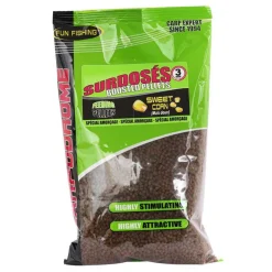 Pellets d'amorçage coup fun fishing moelleux sweet corn 700g